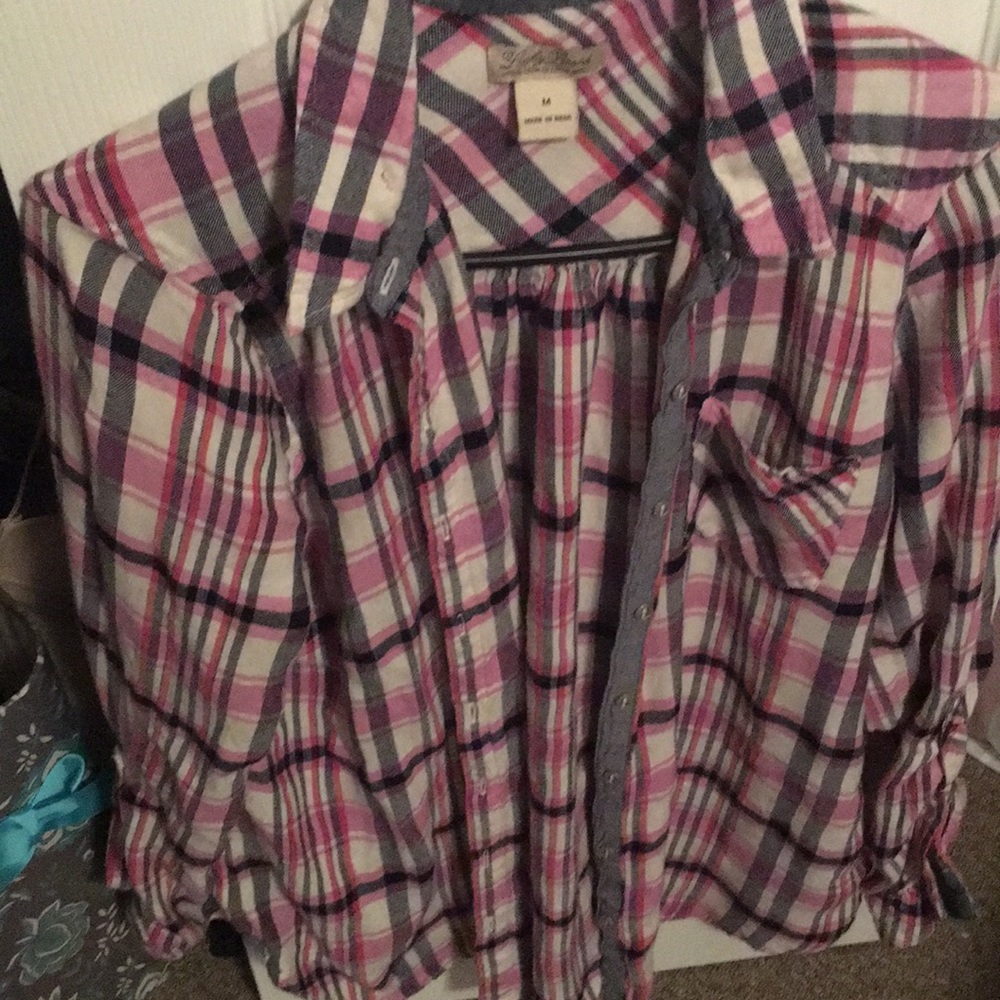 Lucky brand pink flannel! Barely worn!